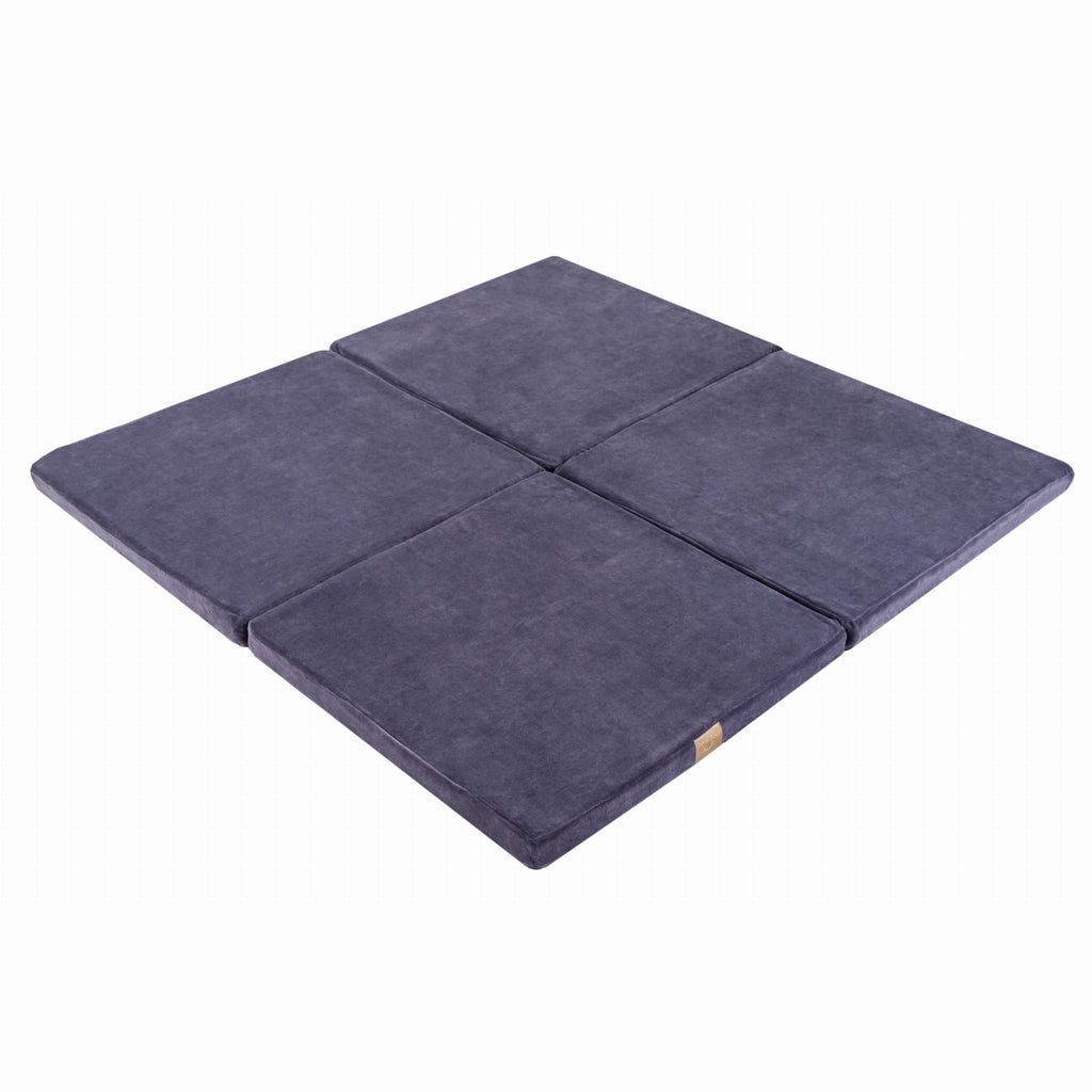 Speelkleed vierkant velvet blauwgrijs