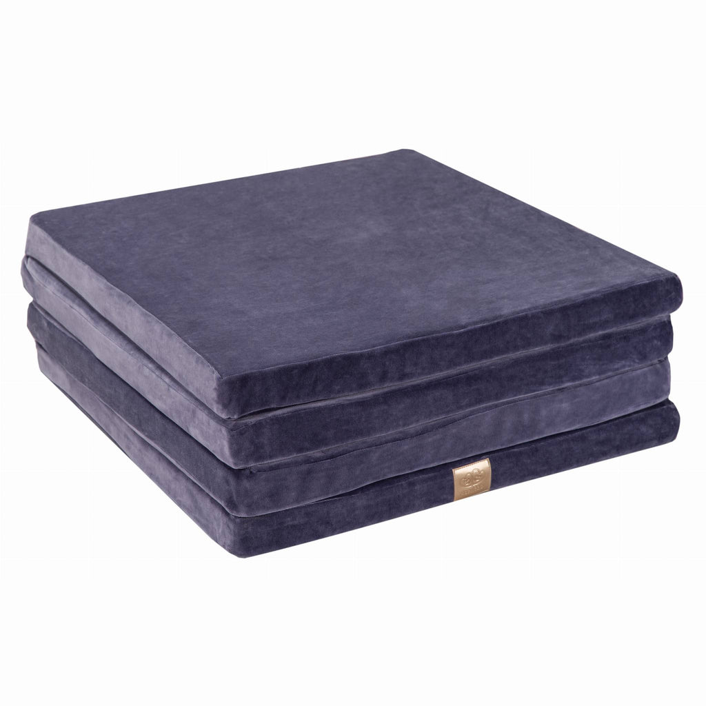 Speelkleed vierkant velvet blauwgrijs – afbeelding 3