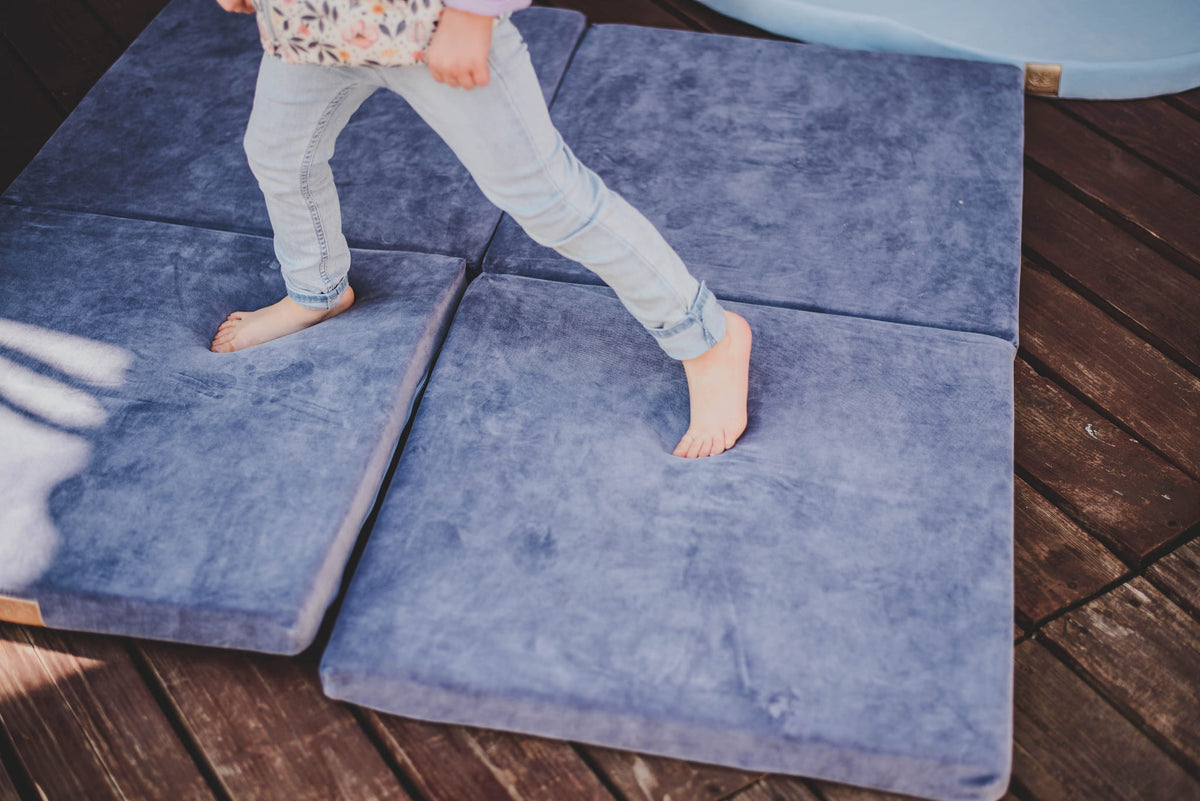 Speelkleed vierkant velvet blauwgrijs – afbeelding 5