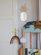 Spiegel kinderkamer ananas – hout en acryl – afbeelding 2