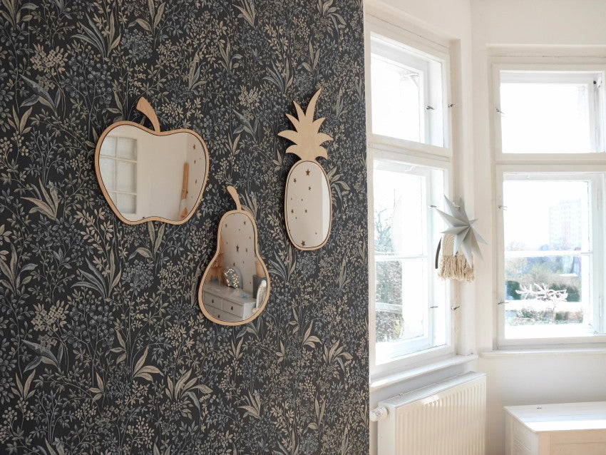 Houten spiegel kinderkamer appel – afbeelding 3
