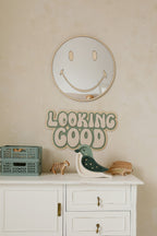 Spiegel kinderkamer emoji – hout en acryl
