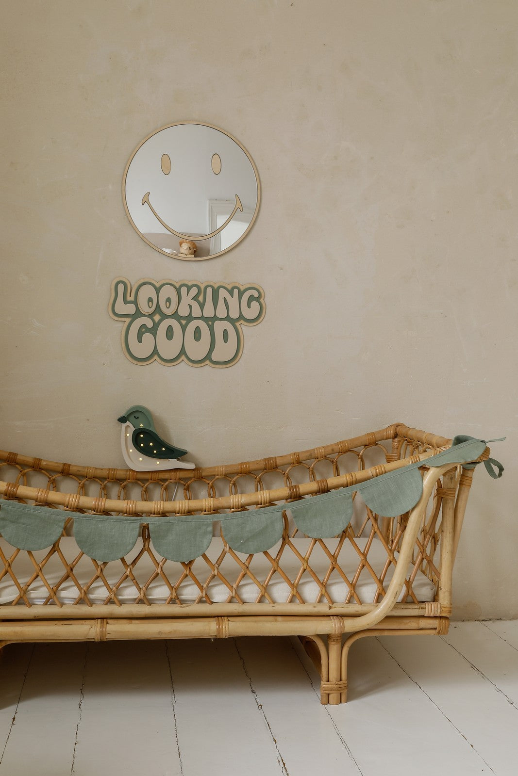 Spiegel kinderkamer emoji – hout en acryl – afbeelding 2