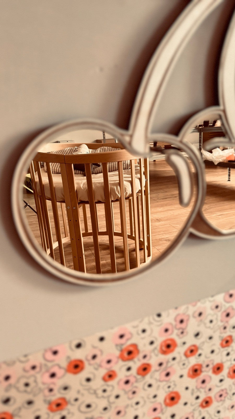 Spiegel kinderkamer kers – hout en acryl – afbeelding 2