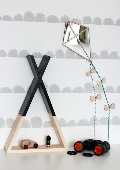 Spiegel kinderkamer vlieger – hout en acryl – afbeelding 2