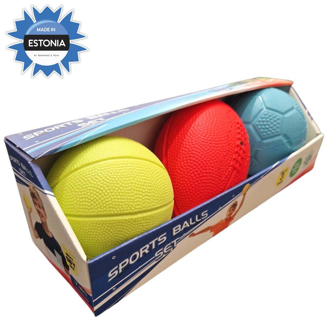 Sportballen set van 3 voor kinderen – afbeelding 3