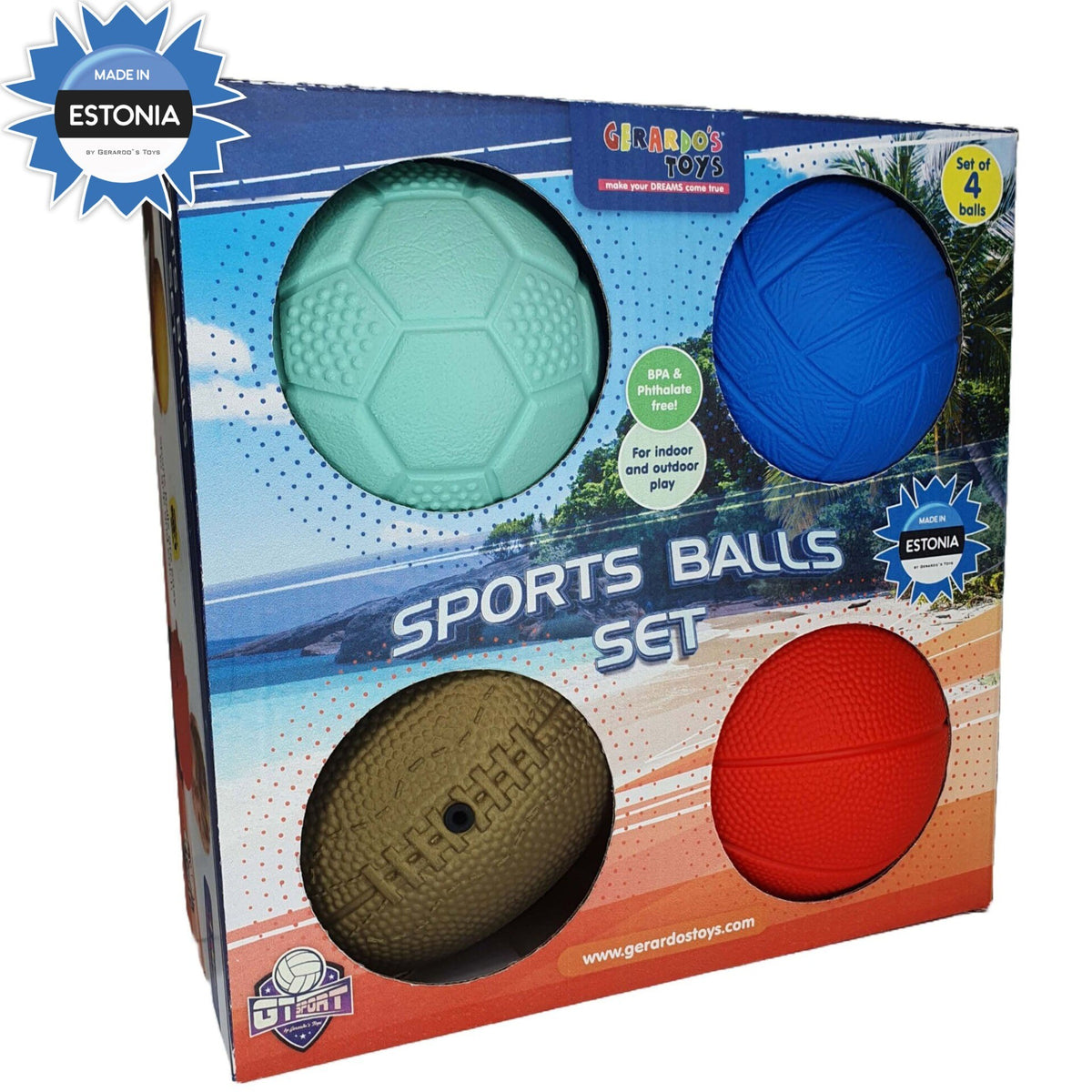 Sportballen set van 4 voor kinderen
