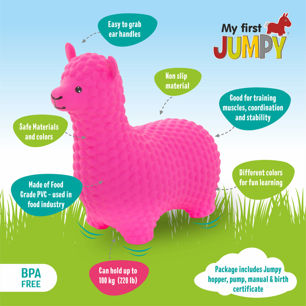 Springdier alpaca roze – afbeelding 5