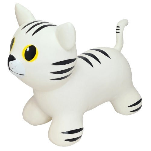 Springdier Jumpy kat wit met zwarte strepen
