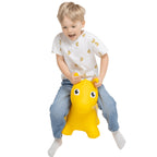 Springdier Jumpy paard geel met witte stippen – afbeelding 2