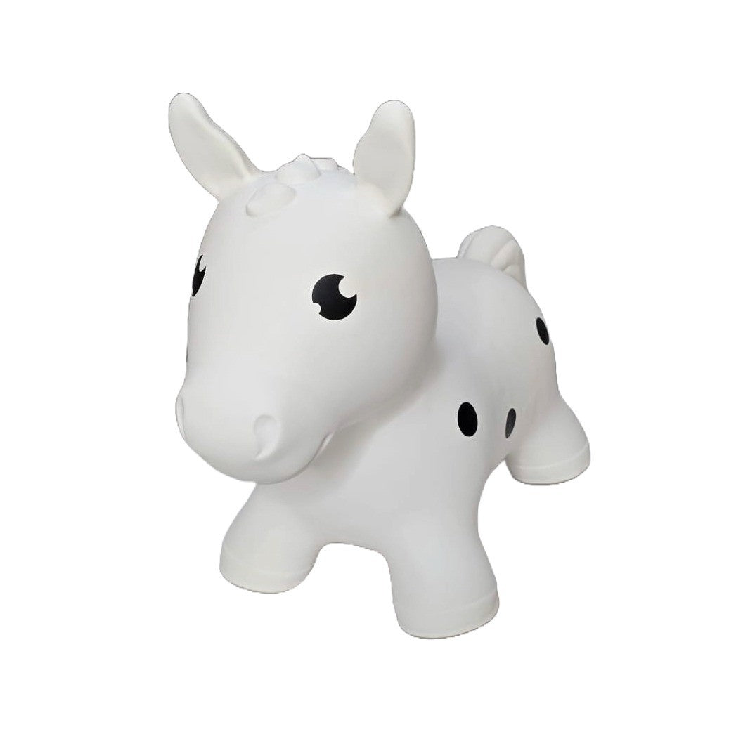 Springdier Jumpy paard wit met zwarte stippen