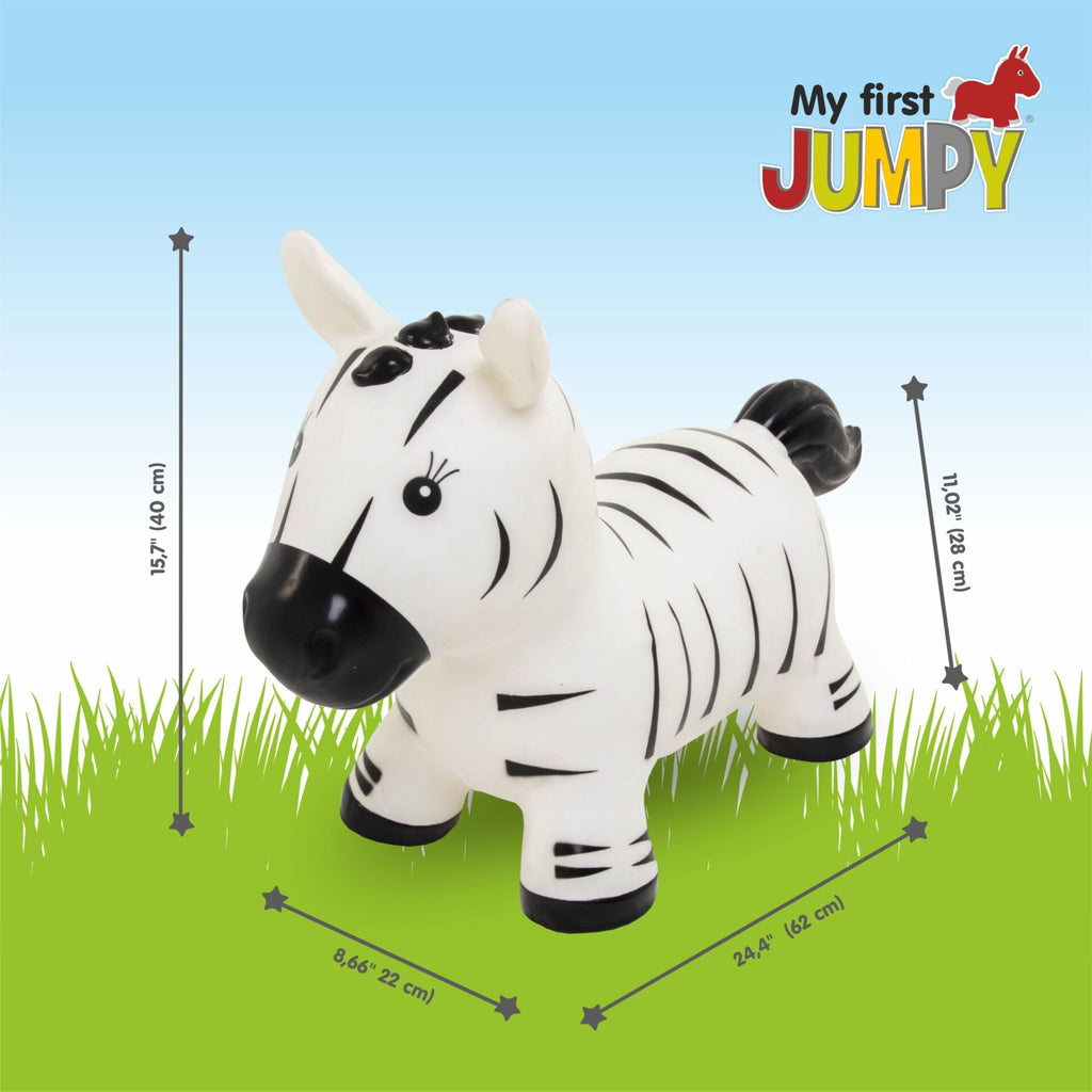 Springdier Jumpy zebra zwart wit – afbeelding 4