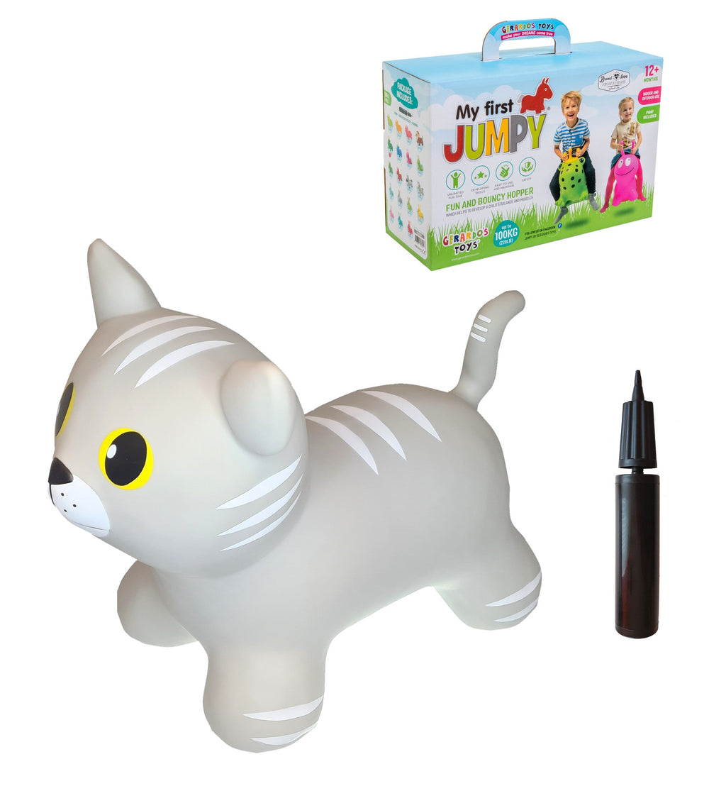 Springdier kat grijs – afbeelding 3