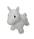 Springdier paard grijs