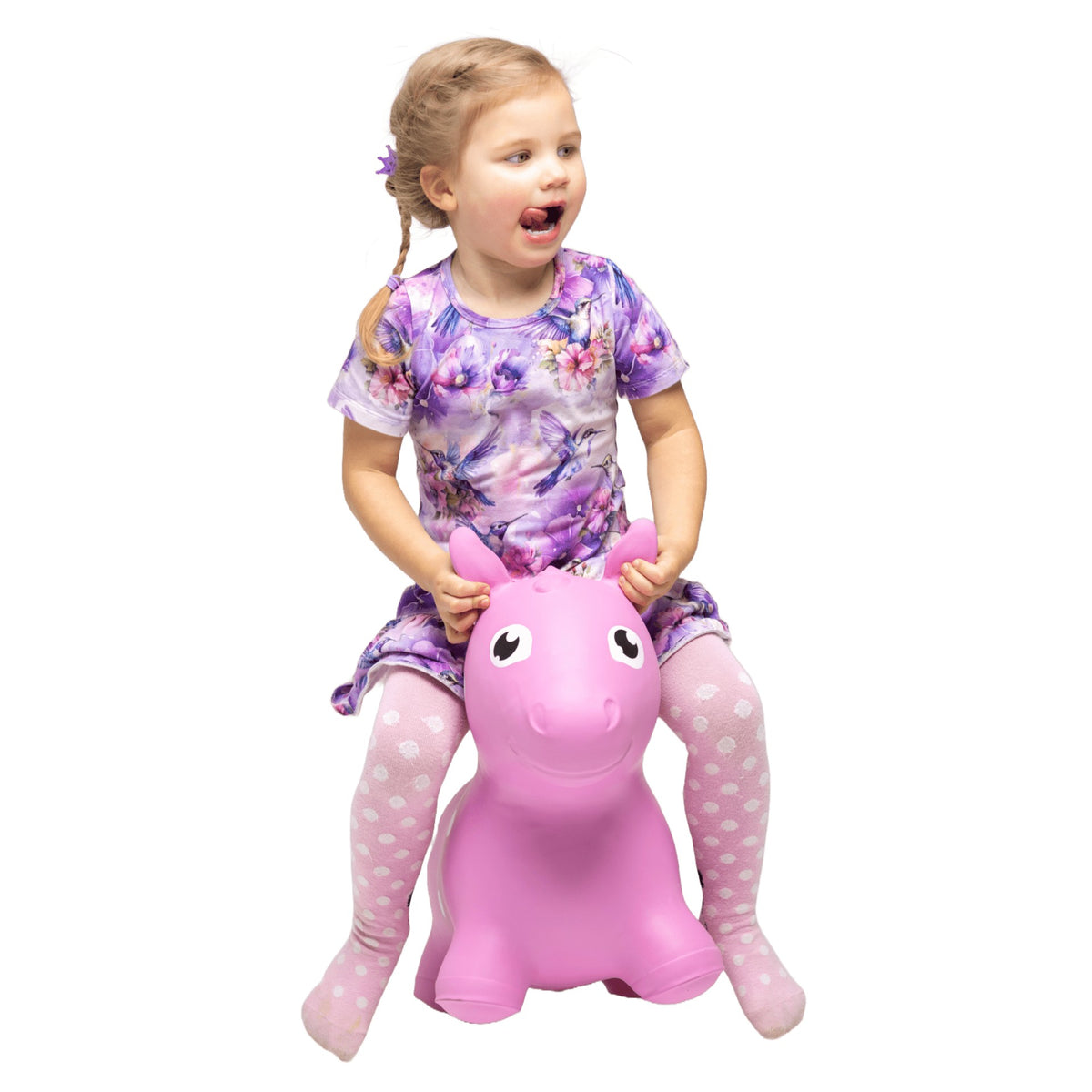 Springdier paard roze – afbeelding 2