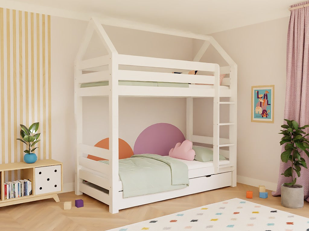 Stapelbed ALPY huisbed met ladder 90x200 cm – afbeelding 5