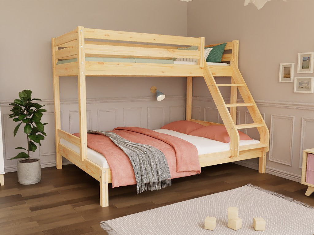 Stapelbed ARARAT voor drie kinderen – hout