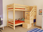 Stapelbed ATLAS met opbergtrap 90x200 cm