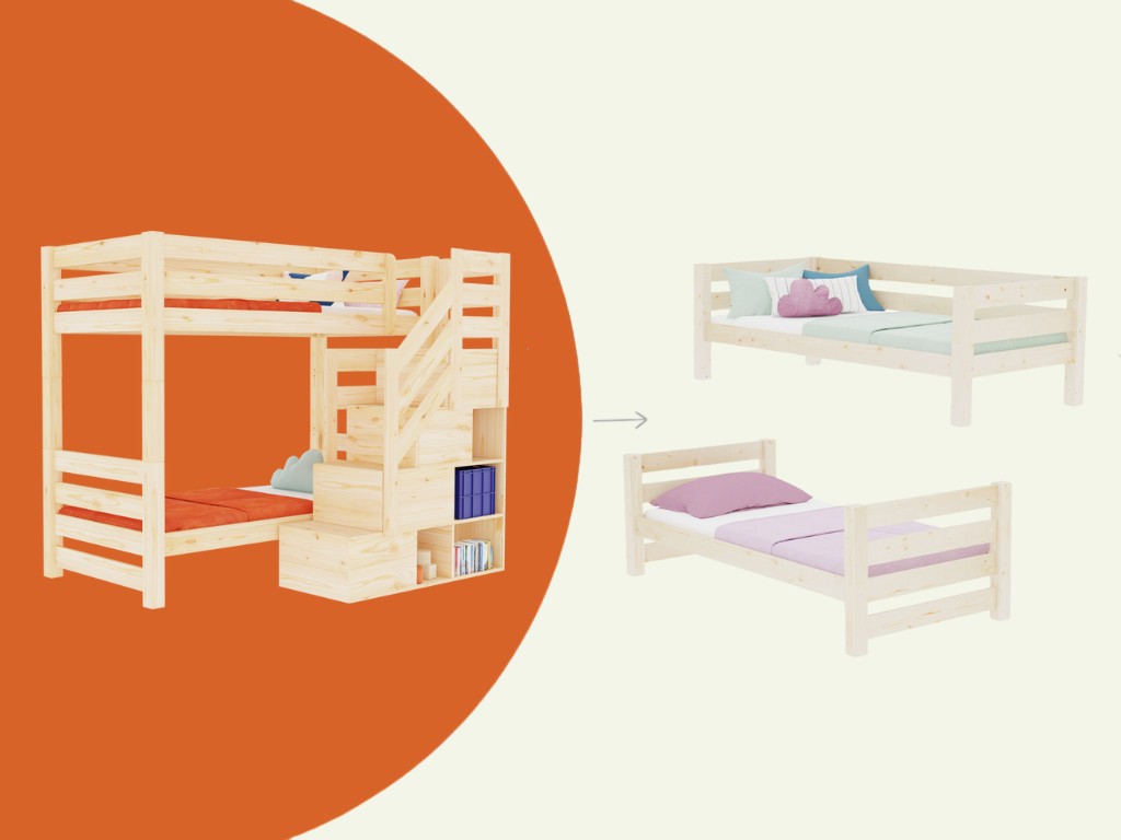 Stapelbed ATLAS met opbergtrap 90x200 cm – afbeelding 3