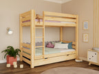 Stapelbed Atlas met ladder 90x200 naturel – afbeelding 2