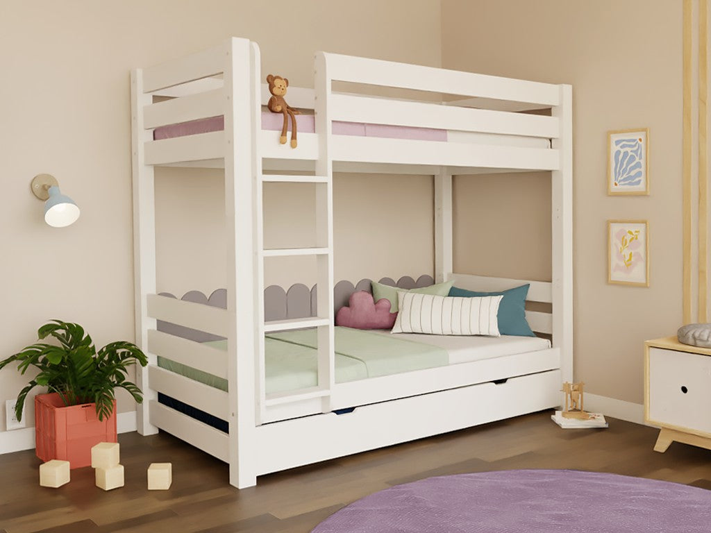 Stapelbed Atlas met ladder 90x200 naturel – afbeelding 3