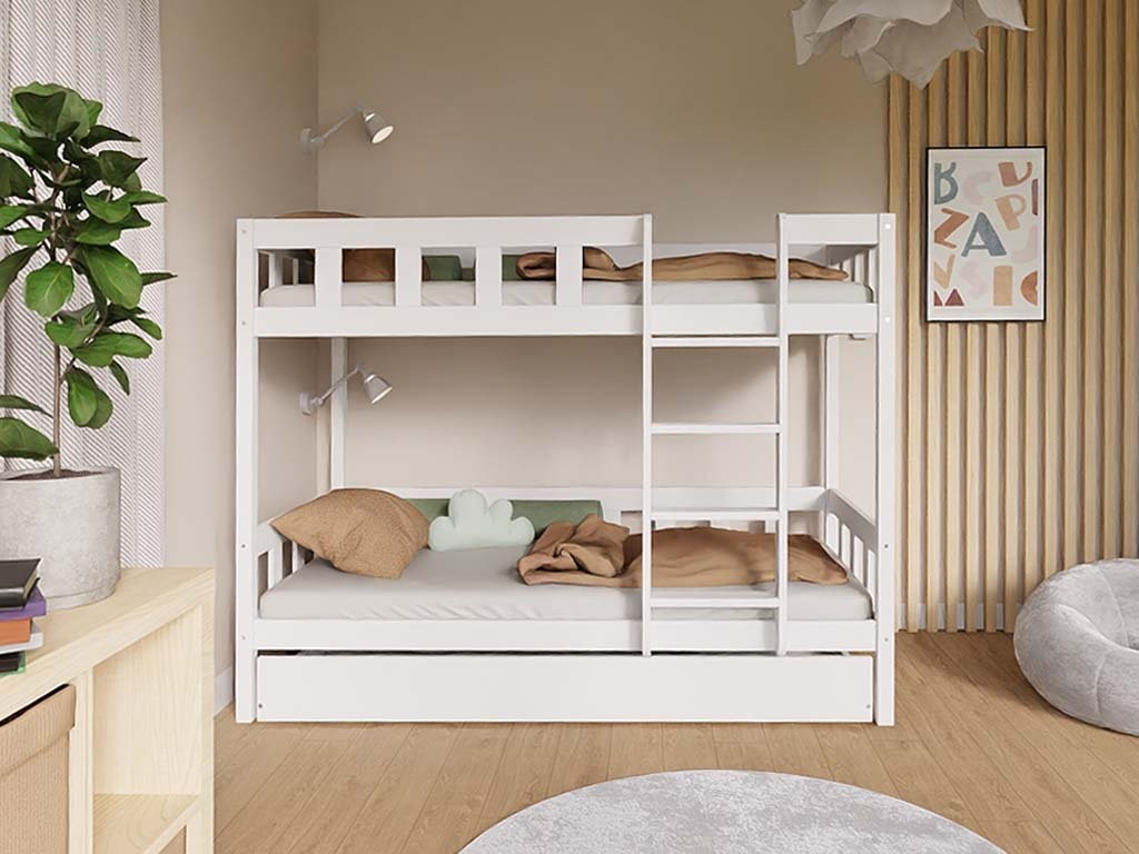 Stapelbed PLOTTY met ladder 90x200 cm – afbeelding 2