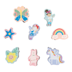 Stempelset regenboogfee met houten stempels en inktkussens – afbeelding 5