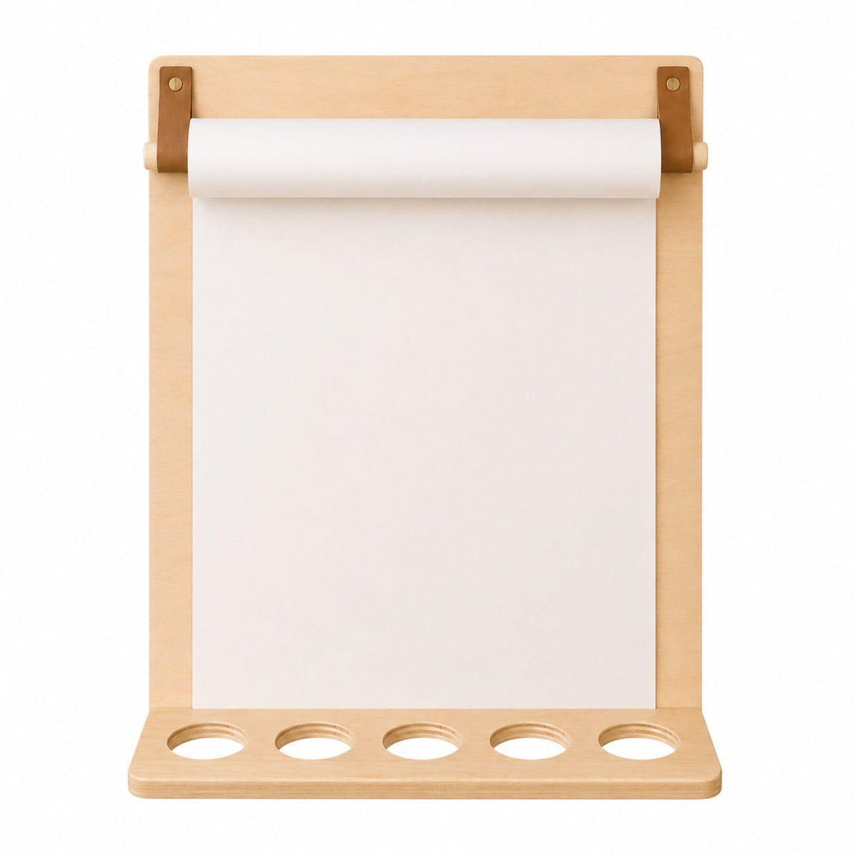 Tekenbord voor aan de muur met papierrol en potloodhouder – afbeelding 3