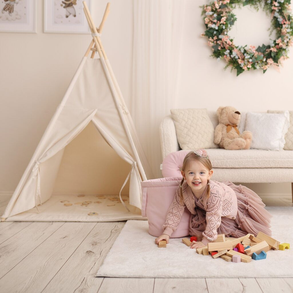 Tipi tent kind lichtbeige – afbeelding 2
