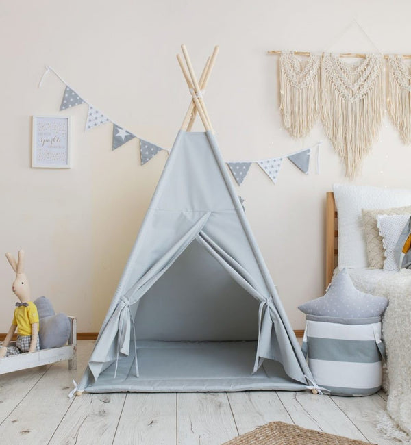 Tipi Tent Kiekeboe Lichtgrijs