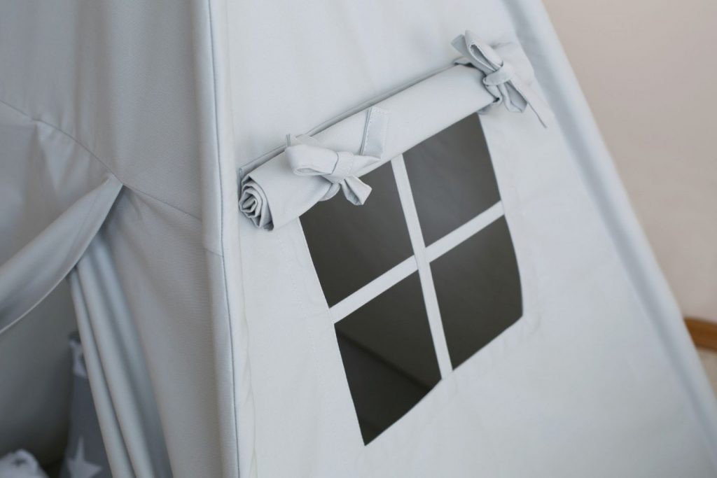 Tipi tent kind lichtgrijs – afbeelding 3