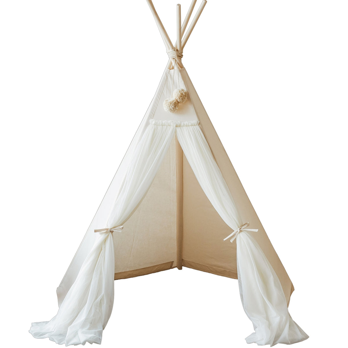 Tipi tent fairy ecru met tule