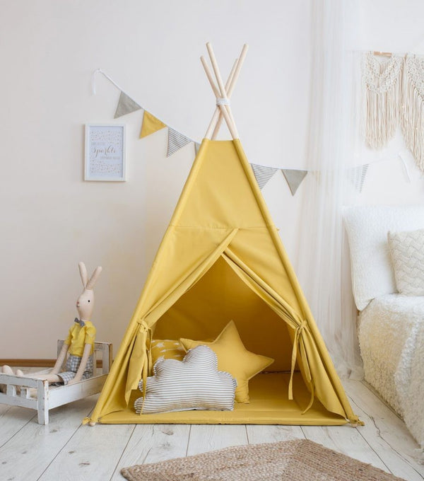 Tipi Tent Kiekeboe Mosterdgeel