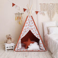 Tipi tent kind terracotta met vosjesprint