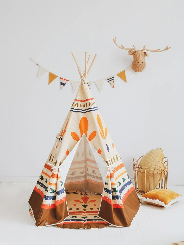 Tipi Tent Native Vibe met Mat – afbeelding 5