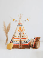 Tipi Tent Native Vibe met Mat – afbeelding 6