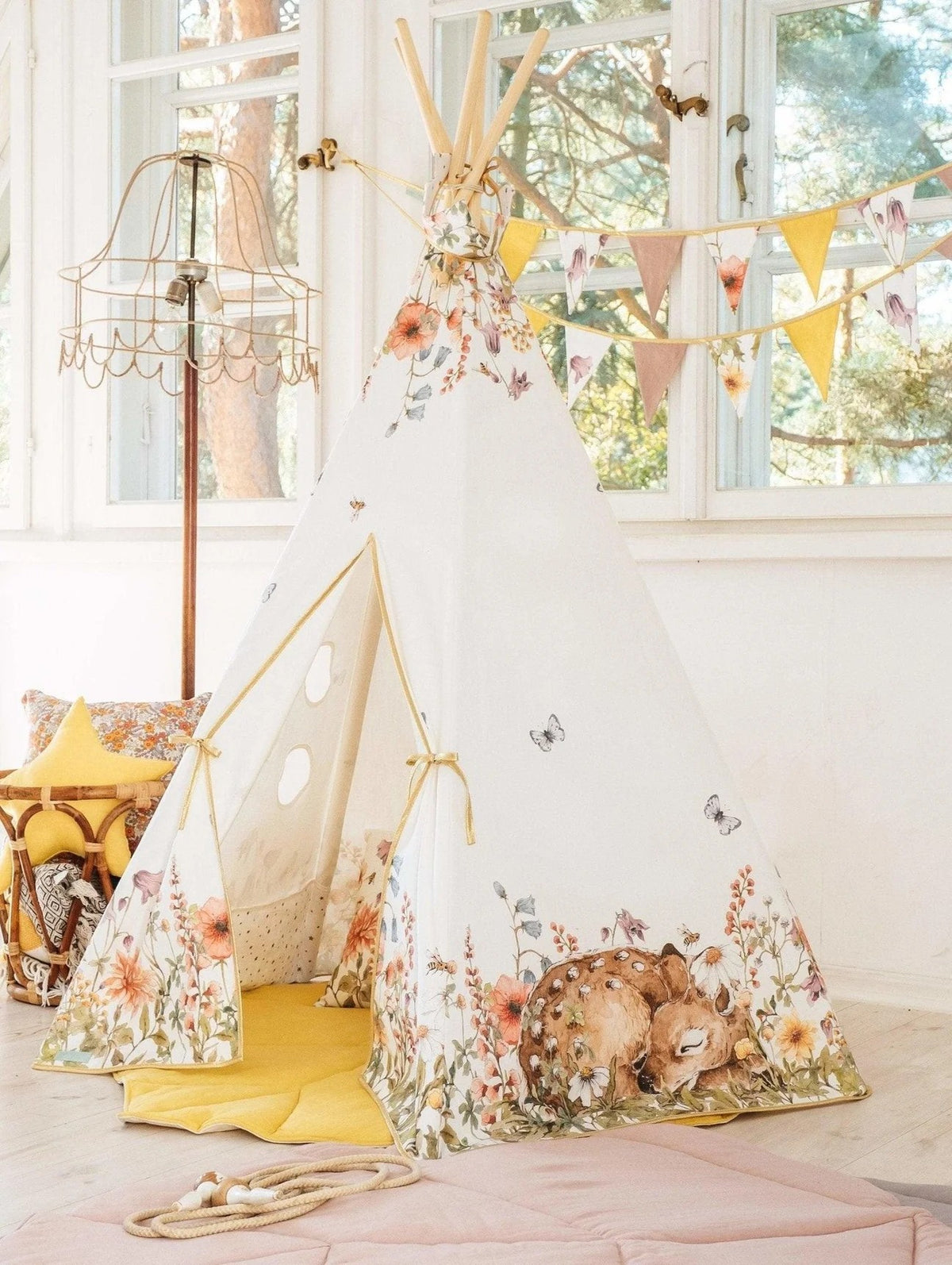 Tipi Tent Wilde Bloemen – afbeelding 3