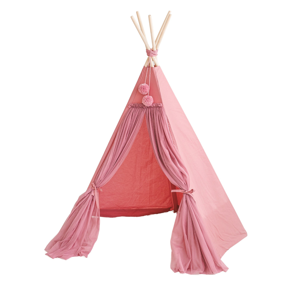 Tipi tent fairy roze met tule