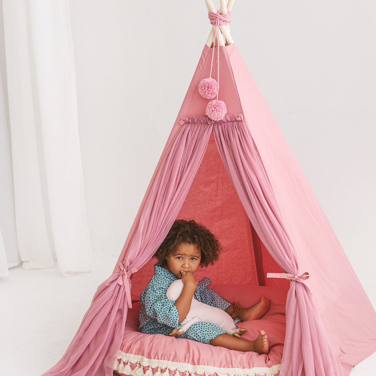 Tipi tent fairy roze met tule – afbeelding 2