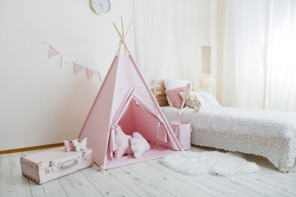 Roze tipi tent kind – afbeelding 3