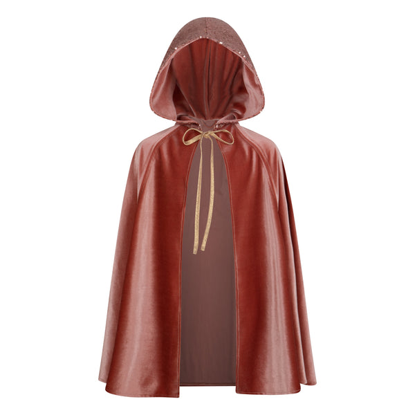 Verkleedcape met Capuchon Oudroze