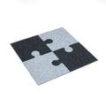Vilten puzzelmat 4-delig grijs
