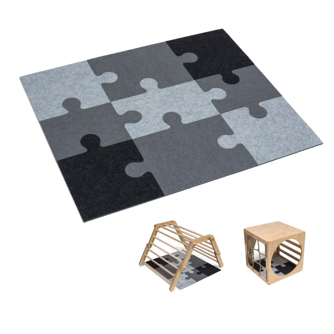 Vilten puzzelmat 9-delig grijs – afbeelding 3