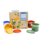 Vingerverf biologisch 4 x 120 g – blauw, geel, rood en groen