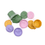 Vingerverf biologisch 4 x 120 g – geel, groen, roze en paars – afbeelding 5
