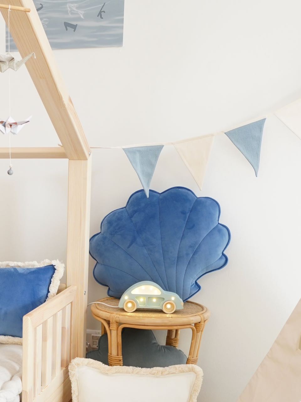 Vlaggenslinger kinderkamer jeansblauw – afbeelding 12