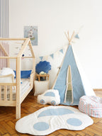Vlaggenslinger kinderkamer jeansblauw – afbeelding 2