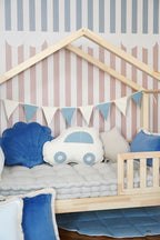 Vlaggenslinger kinderkamer jeansblauw – afbeelding 5