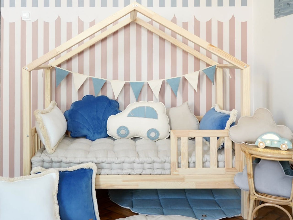 Vlaggenslinger kinderkamer jeansblauw – afbeelding 6