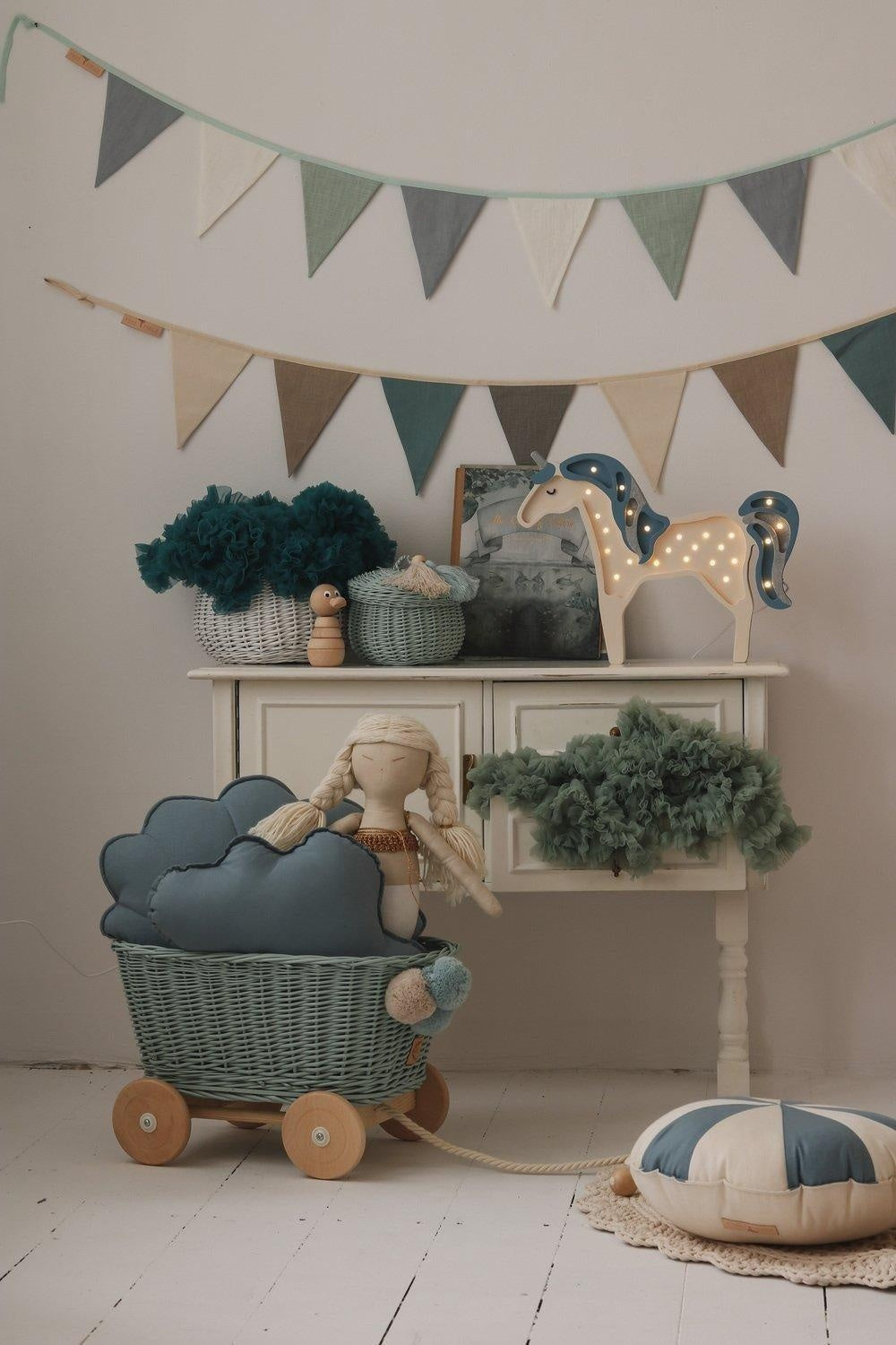 Vlaggenslinger kinderkamer mintgroen – afbeelding 3